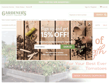 Tablet Screenshot of gardeners.com